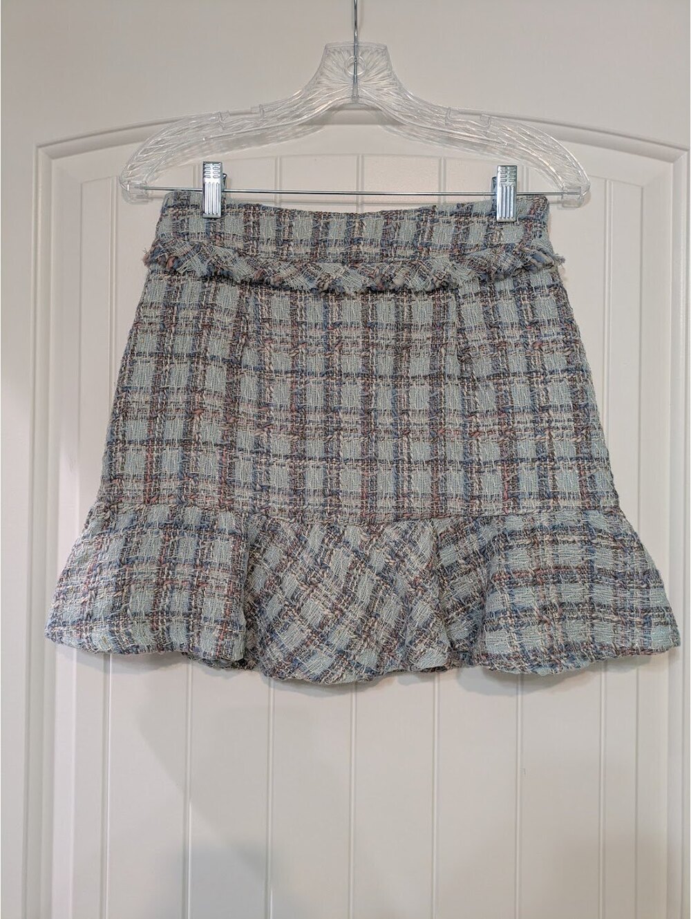 Day + Moon Tiered Mini Skirt Small Bouclé Aurora Trail